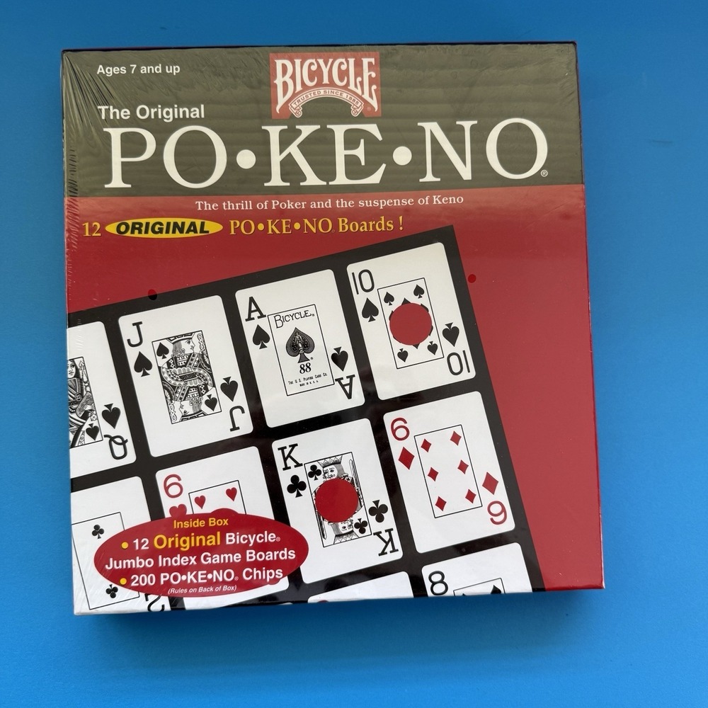 Pokeno PO KE NO Bicycle Complete Board Original Game Vtg Family Game Nite